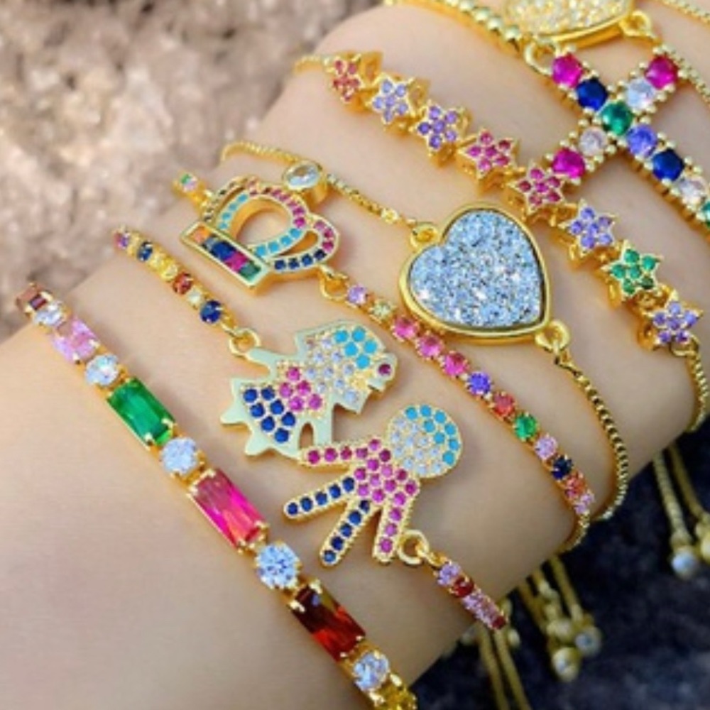NWT Multi- Color Gold Plated Bracelet